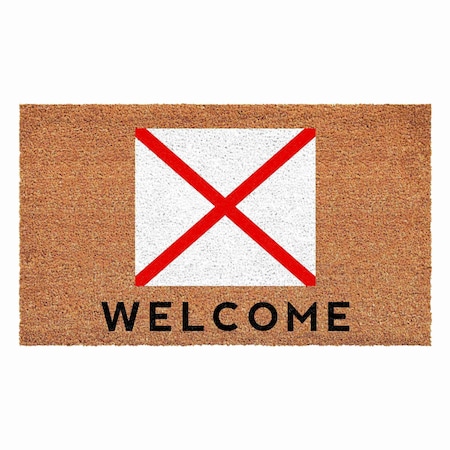 Calloway Mills Personalized Door Mat, Red, White, Black, Natural, 17 in W x 29 in L 108121729V
